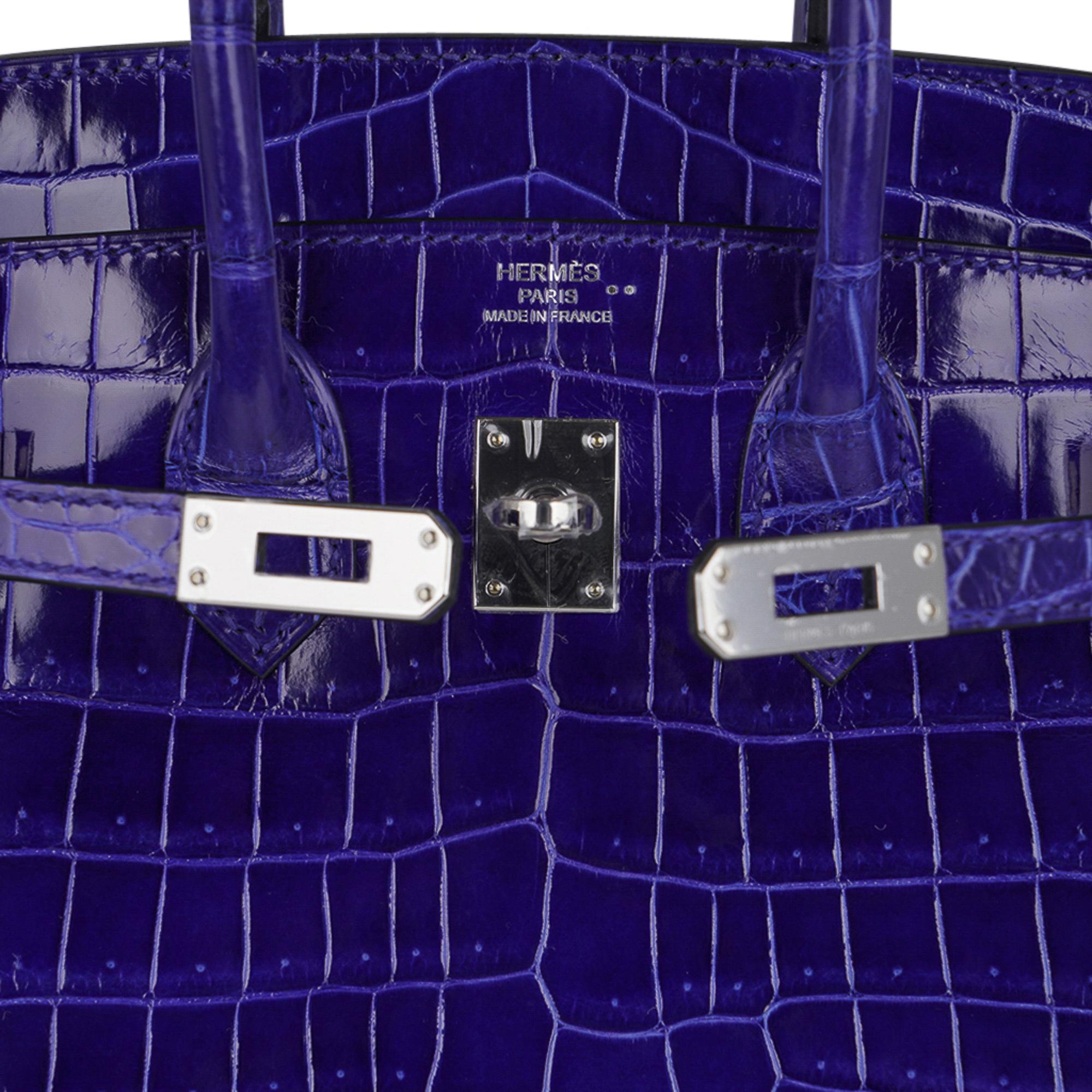 blue crocodile hermes birkin handbag