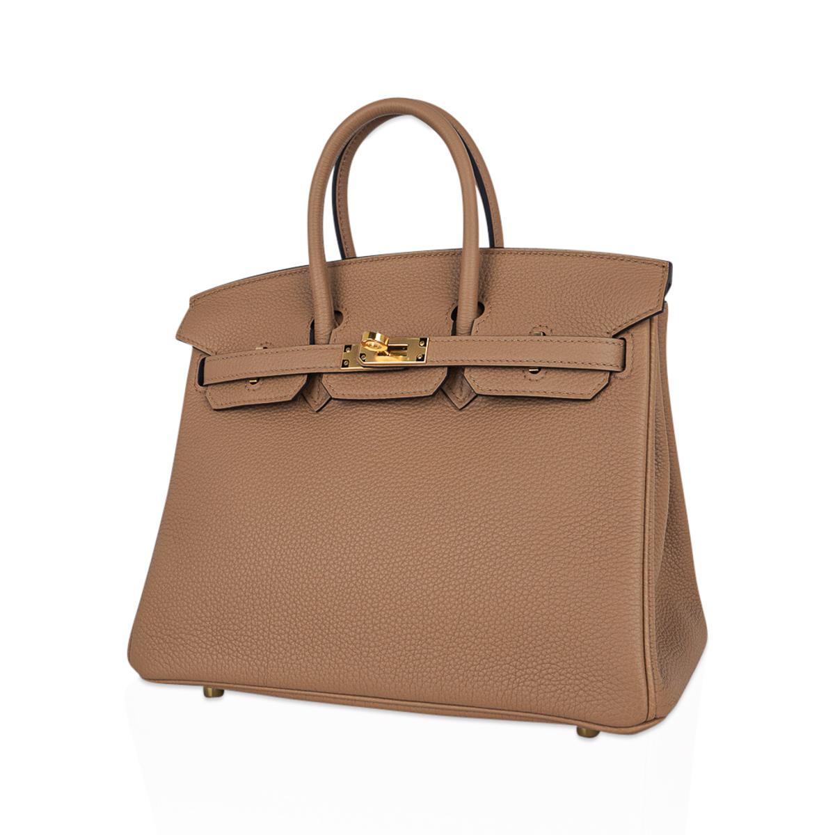 Women's Hermes Birkin 25 Chai Bag Gold Hardware Togo Leather
