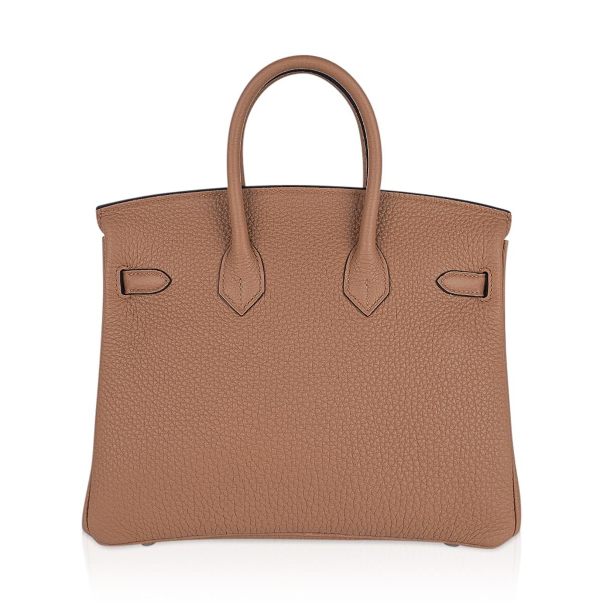 Women's Hermes Birkin 25 Bag Chai Palladium Hardware Togo Leather For Sale