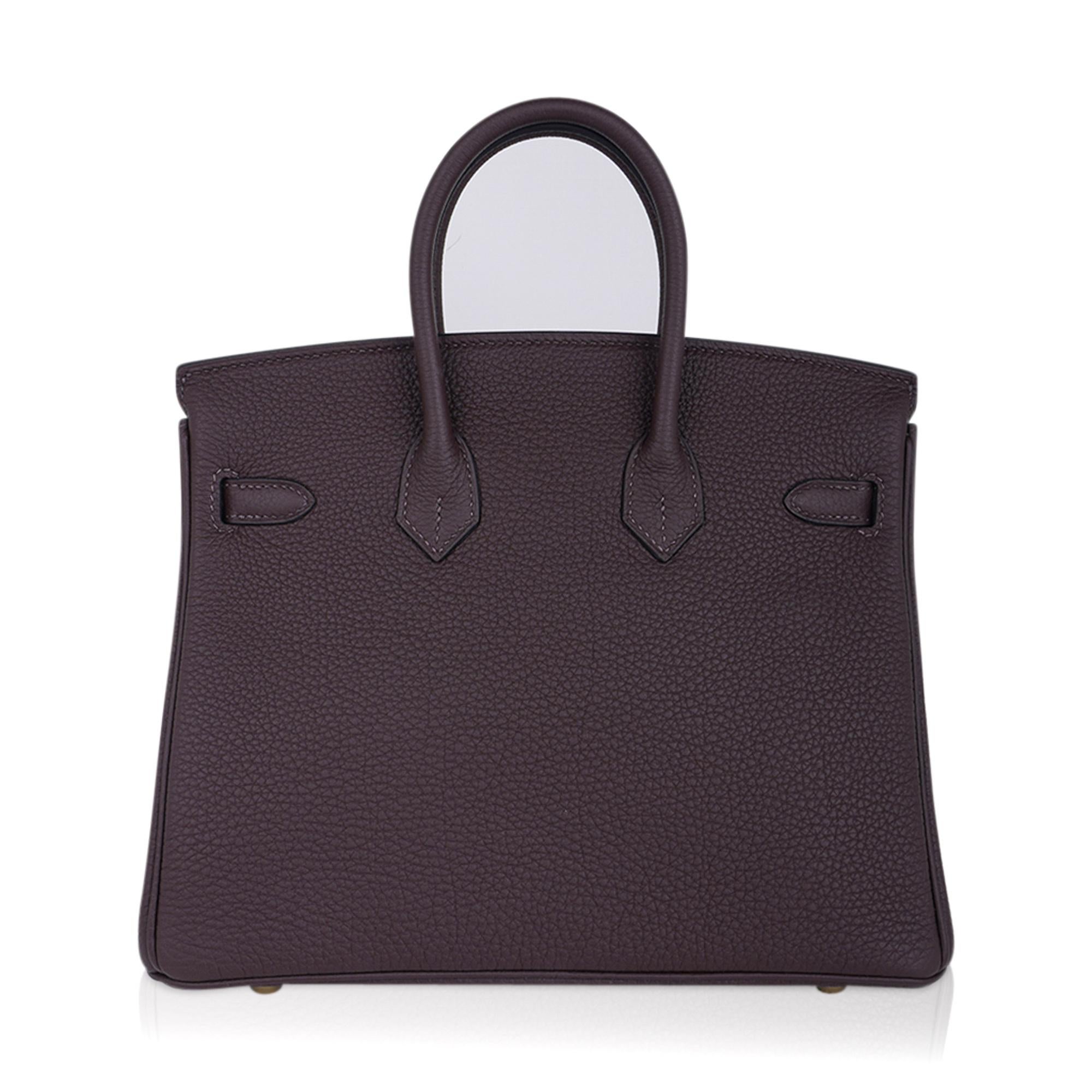 Women's Hermes Birkin 25 Bag Chocolat Gold Hardware Togo Leather