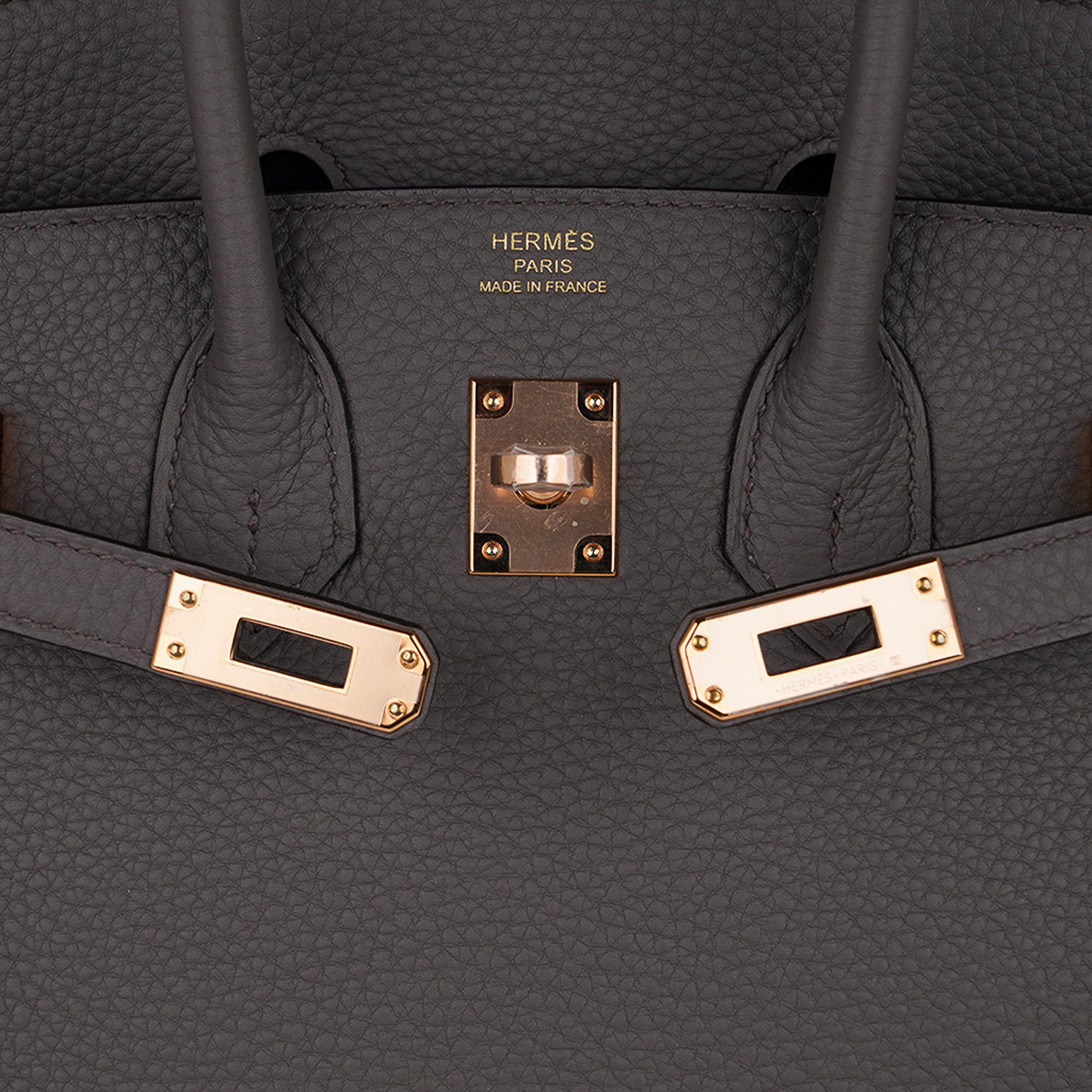 Women's Hermes Birkin 25 Bag Etain Rose Gold Hardware Togo Leather