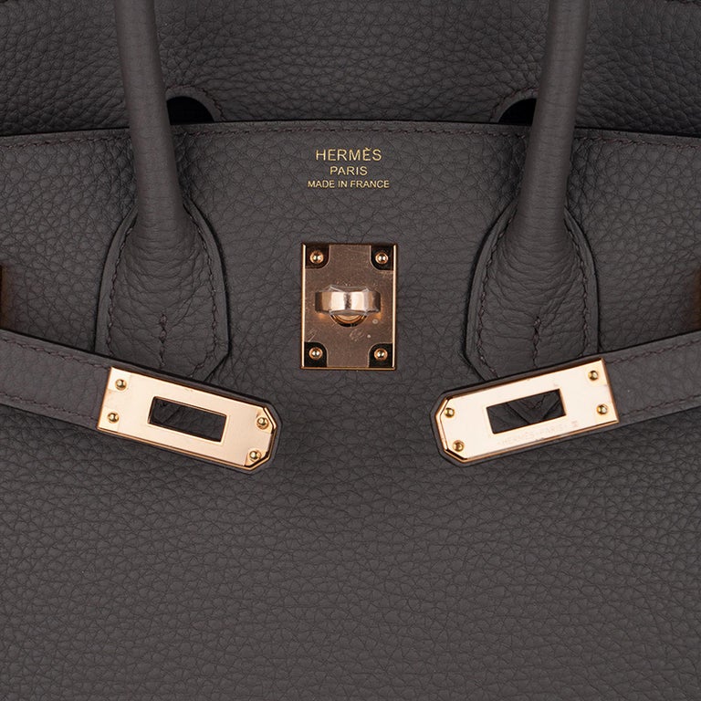 Hermès Birkin 25 Gris Asphalte Togo Rose Gold Hardware – ZAK BAGS