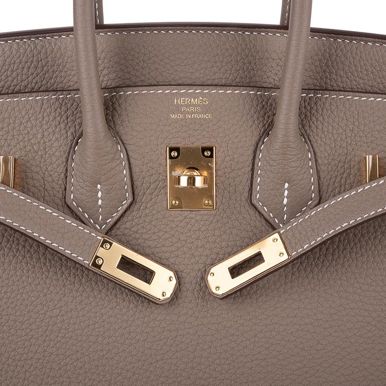 Hermes Birkin 25 in Etoupe Togo with Gold Hardware Neutral