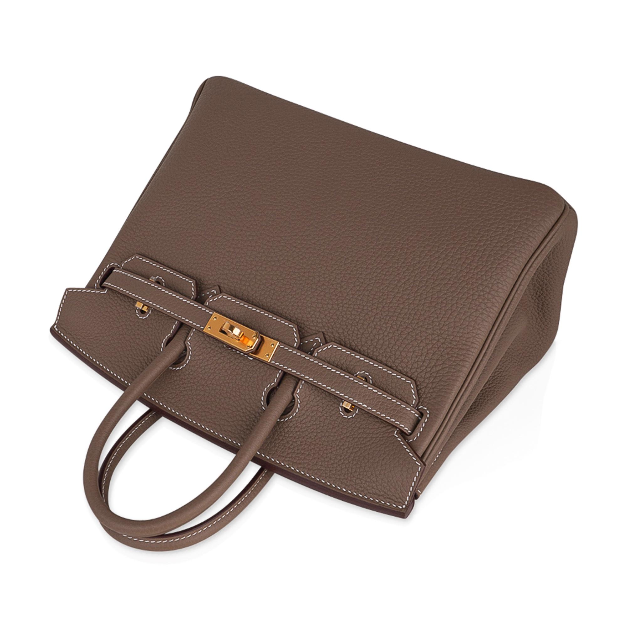 Brown Hermes Birkin 25 Bag Etoupe Togo Gold Hardware Neutral Perfection