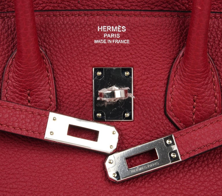 MIGHTYCHIC • Hermes Birkin 25 Bag Exotic Jewel Red Rouge Grenat