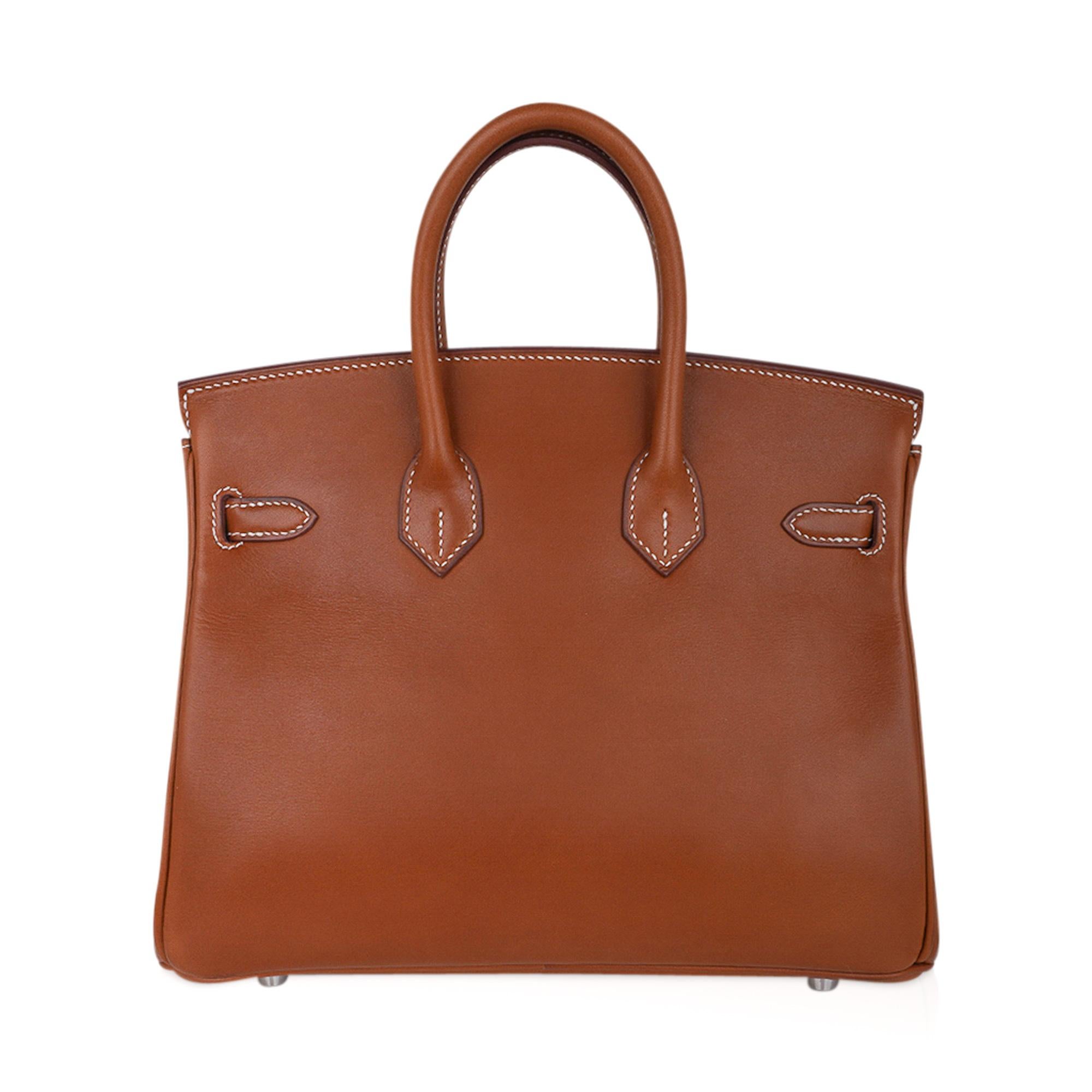 Women's Hermes Birkin 25 Bag Fauve Barenia Leather Palladium Hardware