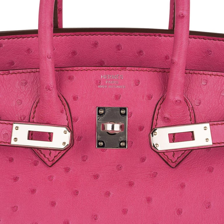 2005 Hermès Fuchsia Pink Ostrich Birkin 28 For Sale at 1stDibs