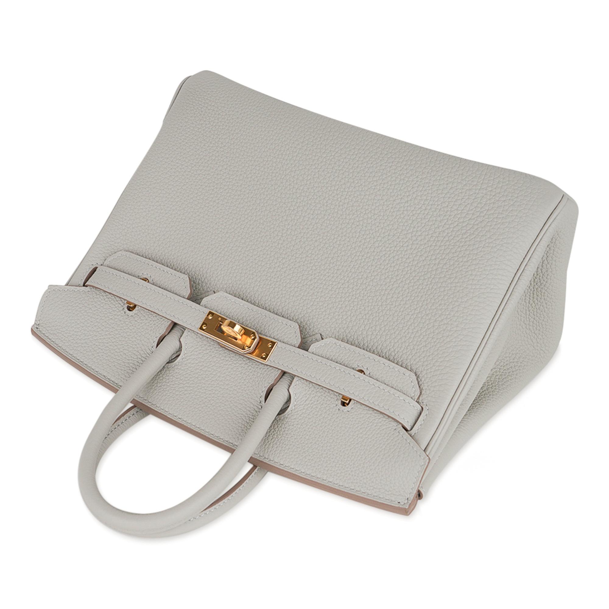 Hermes Birkin 25 Tasche Gris Perle Togo Gold Hardware Damen