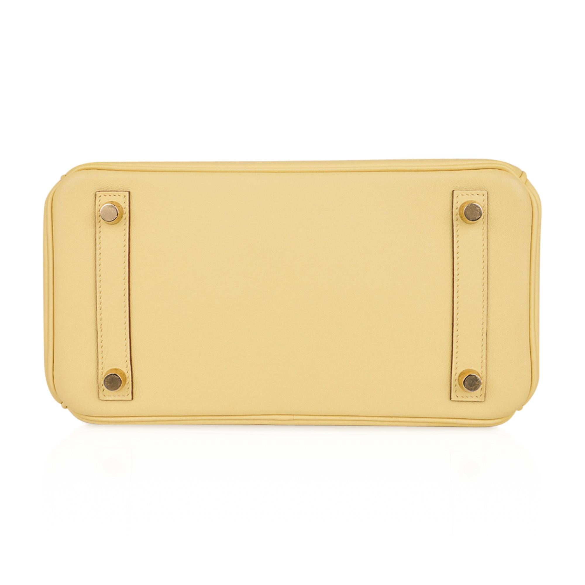 Hermes Birkin 25 Tasche Jaune Poussin Gold Hardware Swift Leder 6