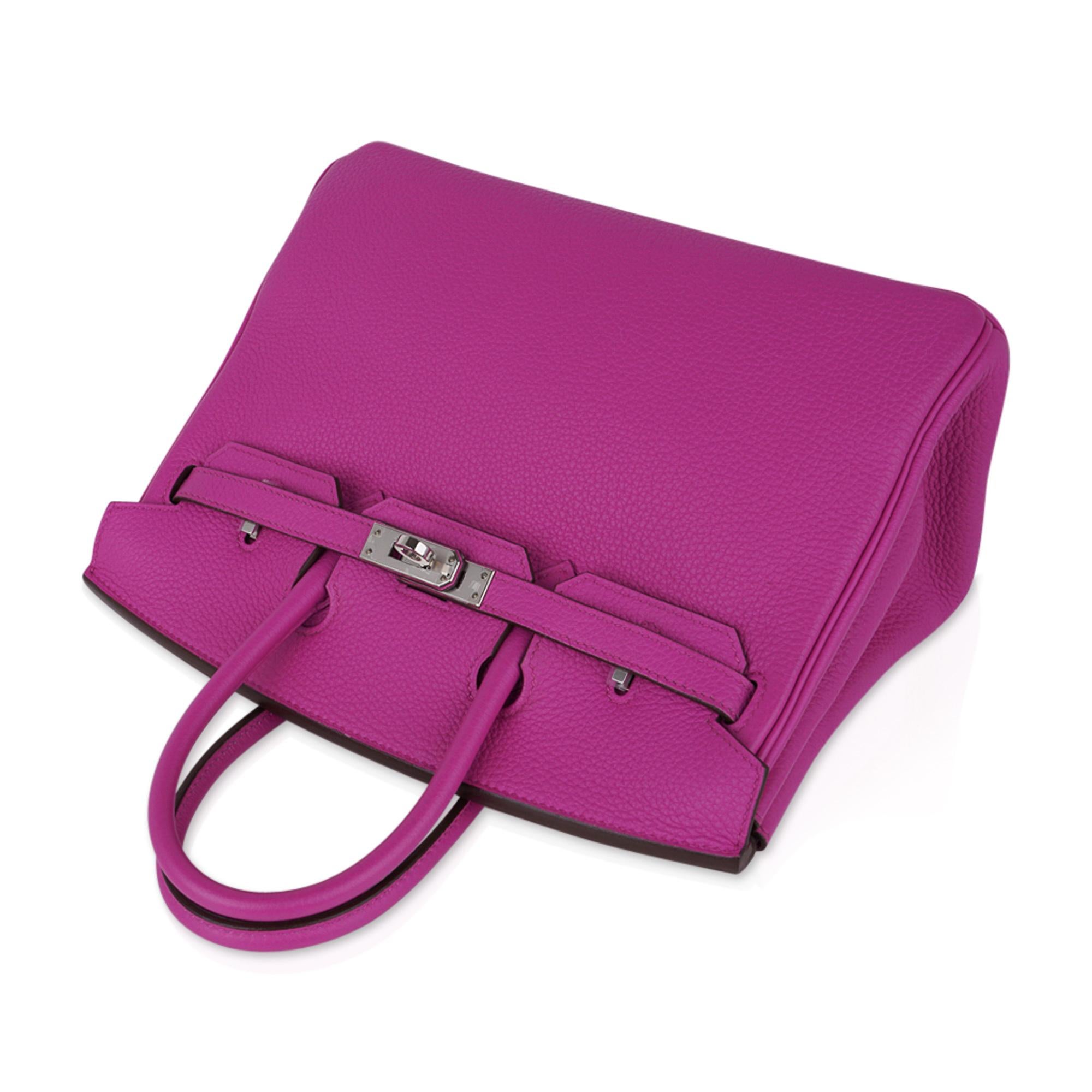 Purple Hermes Birkin 25 Bag Magnolia Togo Palladium Hardware