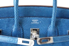 Hermes Birkin 25 Bag Mykonos Lizard Palladium Hardware