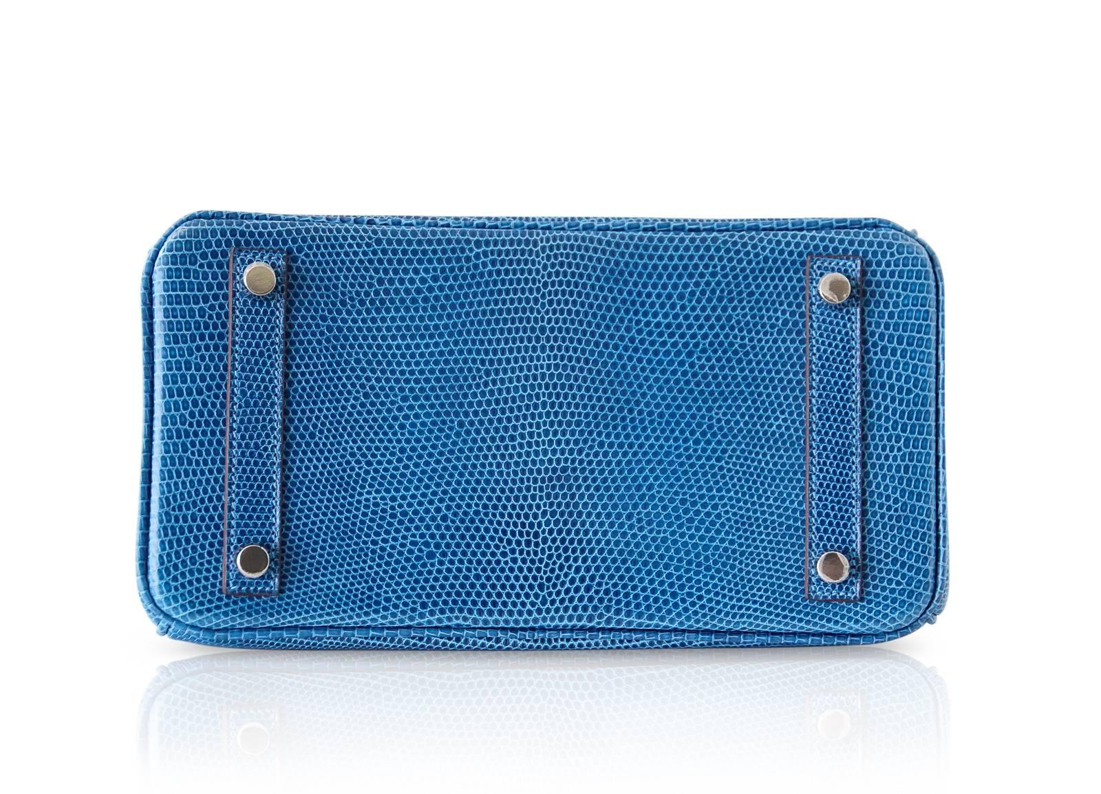 Women's Hermes Birkin 25 Bag Mykonos Lizard Palladium Hardware