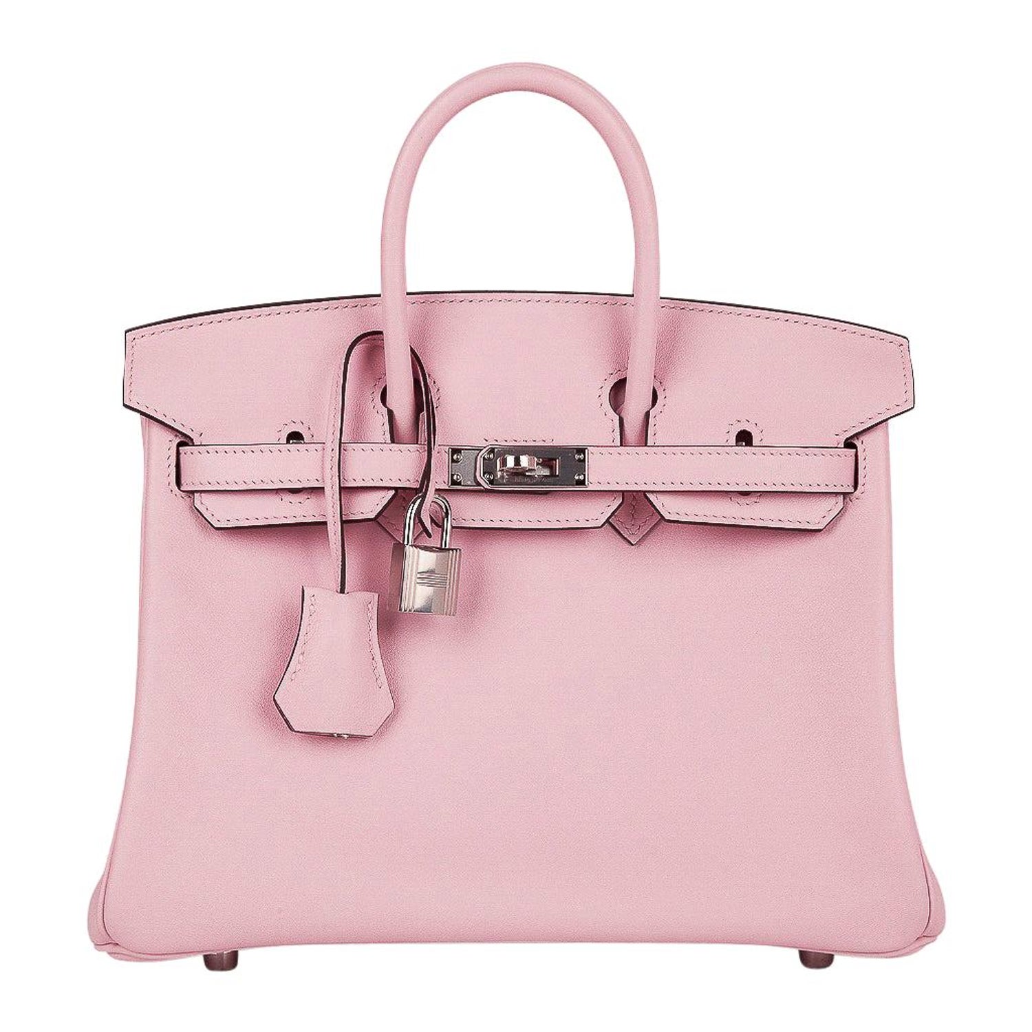 Hermes Rose Sakura Pink 25cm Swift Leather Birkin Satchel Bag Jewel -  Chicjoy