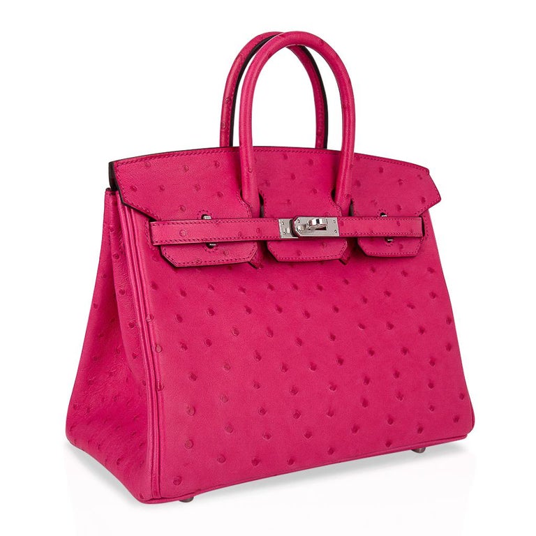 Birkin 25 ostrich handbag