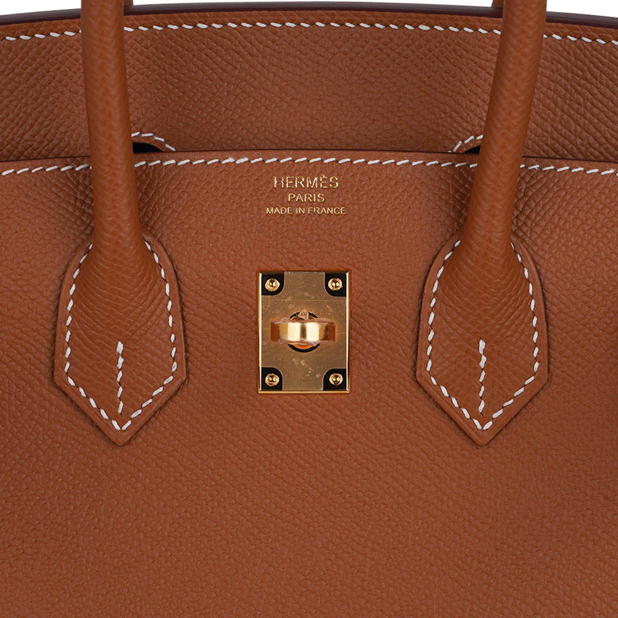 Hermes Birkin 25 Bag Sellier Gold w/ Gold Hardware Epsom Leather 3