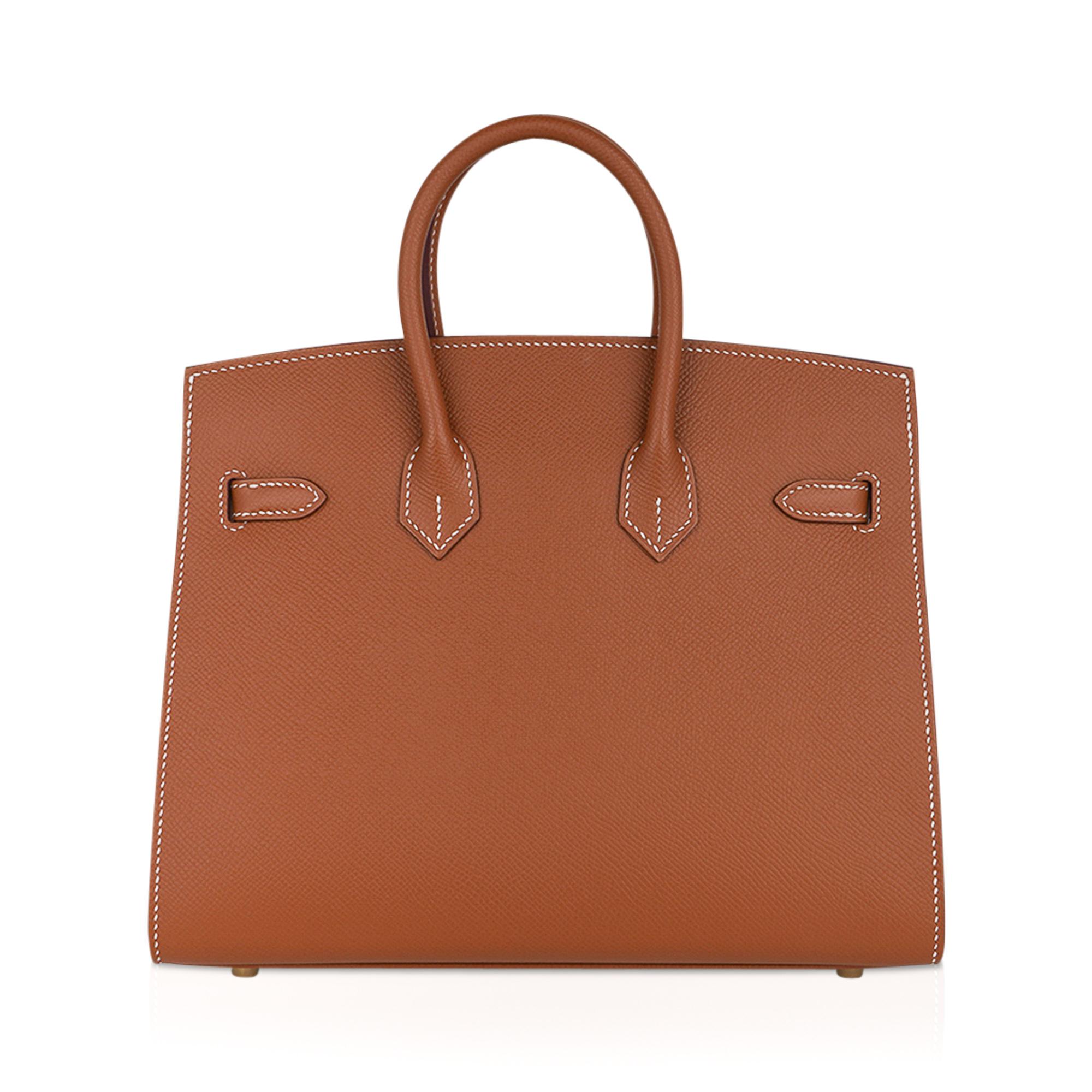 Hermes Birkin 25 Bag Sellier Gold w/ Gold Hardware Epsom Leather 4