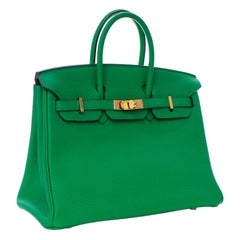 Hermès Birkin 25 Bambou Togo Leather With Gold Hardware Handbag Y Stamp 2020