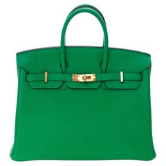 Hermès Birkin 25 Bambou Togo Leather With Gold Hardware Handbag Y Stamp 2020