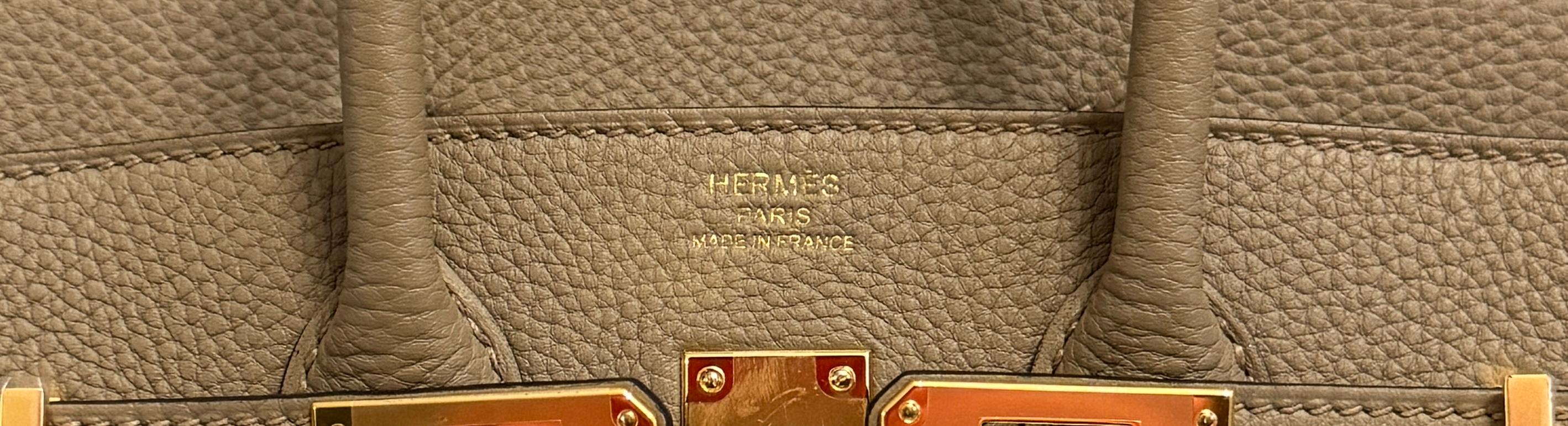 Hermes Birkin 25 Beige Marfa Tan Togo Leather Handbag Gold Hardware 2023 2