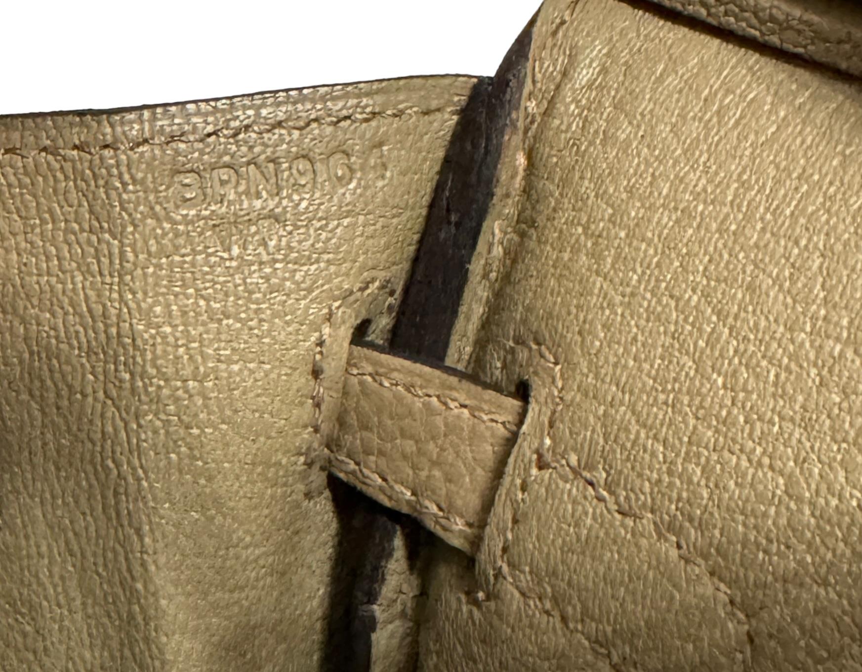 Hermes Birkin 25 Beige Marfa Tan Togo Leather Handbag Gold Hardware 2023 5