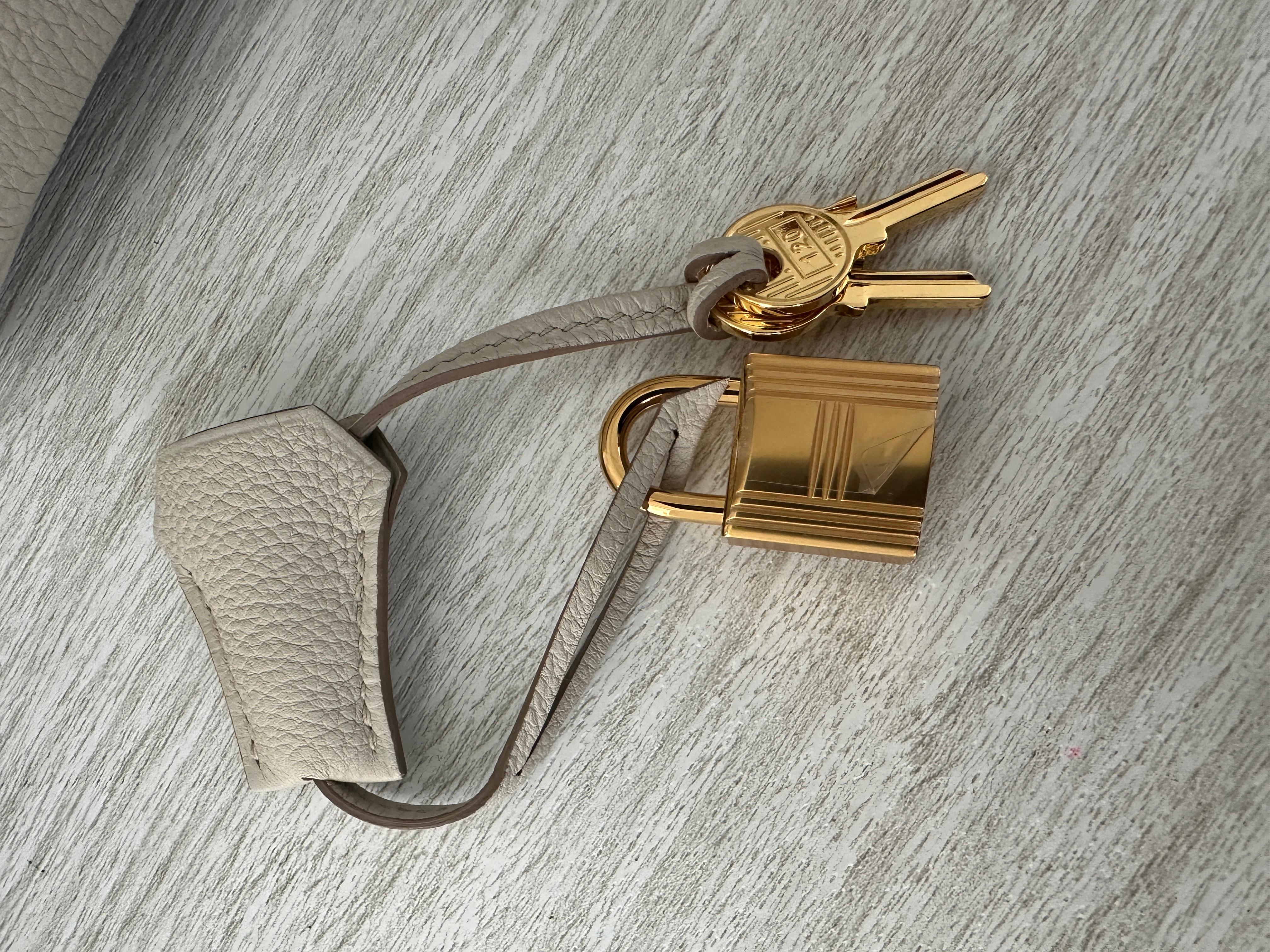 Hermes Birkin 25 Beton Borsa Hardware Oro W 2