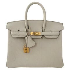 Hermes Birkin 25 Beton Borsa Hardware Oro W 