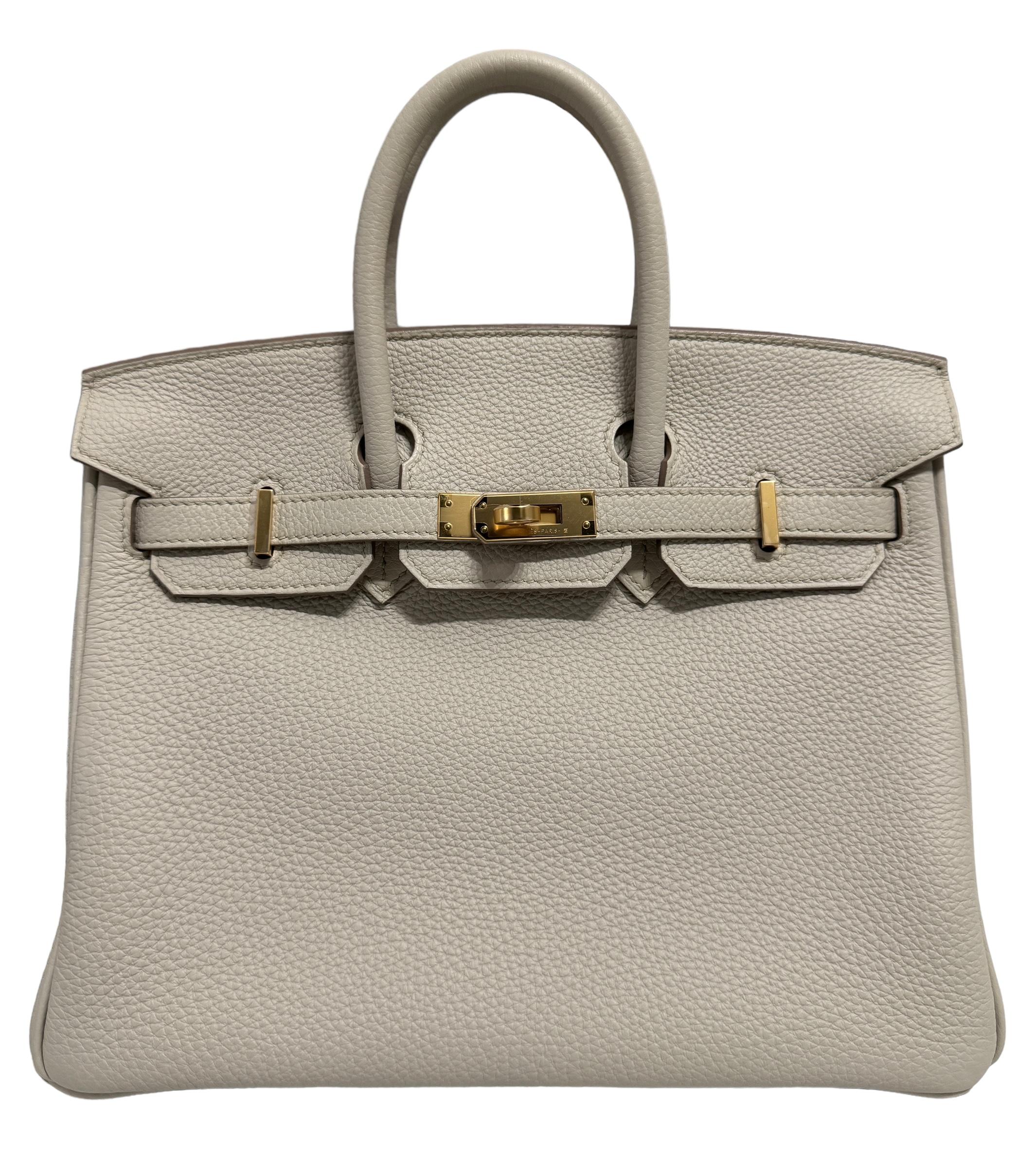 Absolutely Stunning and One The Most Coveted and Difficult to get Hermes Combos! As New Hermes Birkin 25 Beton Togo Leather complimented by Gold Hardware. U Stamp 2022. 

Shop With Confidence from Lux Addicts. Authenticity Guaranteed! 
