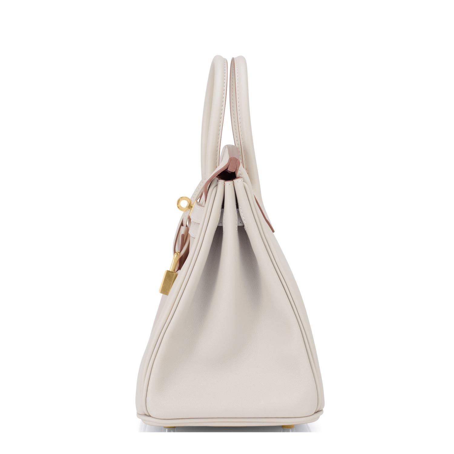 Hermes Birkin 25 Beton-Tasche aus Weißgold mit Y-Stempel:: 2020 1