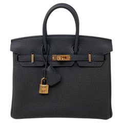 Hermes Birkin 25 Black Bag 
