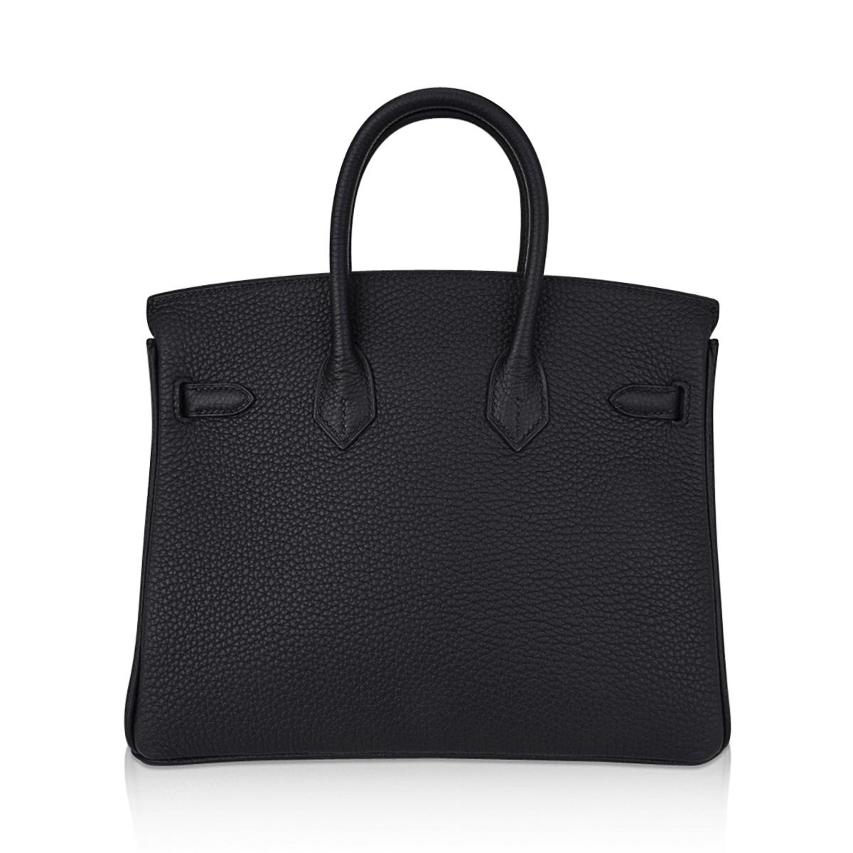 Hermes Birkin 25 Black Bag Gold Hardware Togo Leather 4