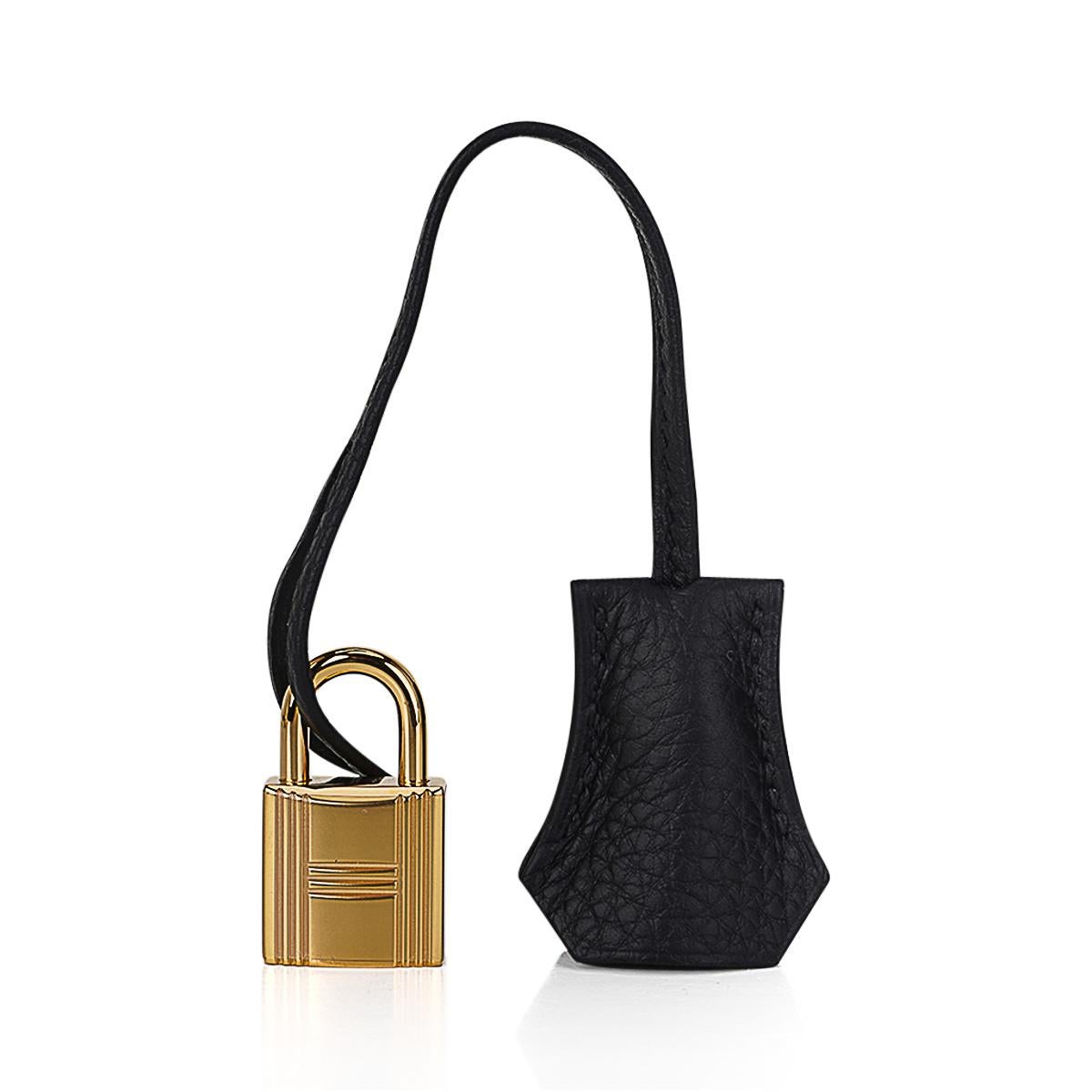 Hermes Birkin 25 Black Bag Gold Hardware Togo Leather 5