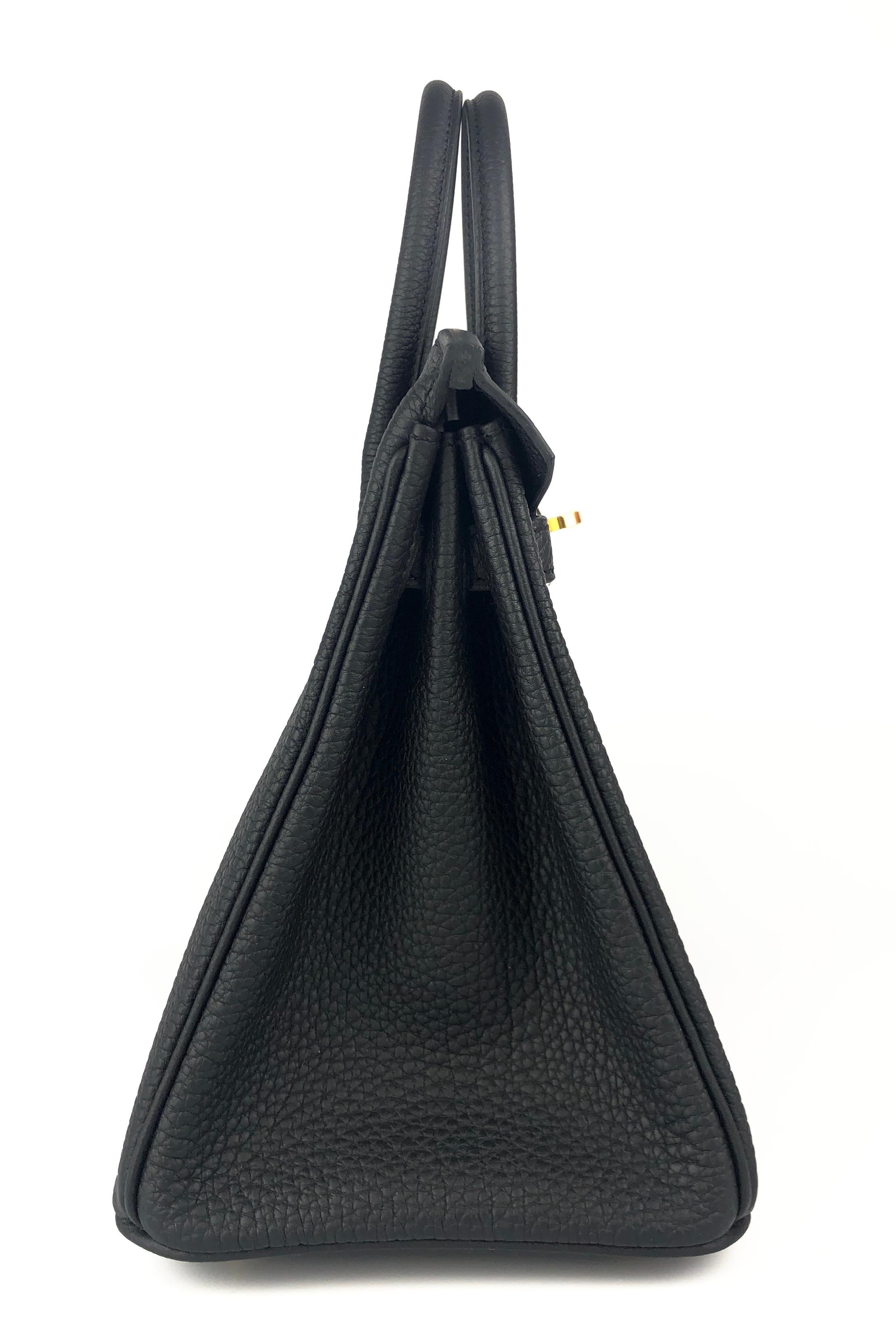 Hermes Birkin 25 Black Noir Togo Leather Handbag Gold Hardware 2022 4
