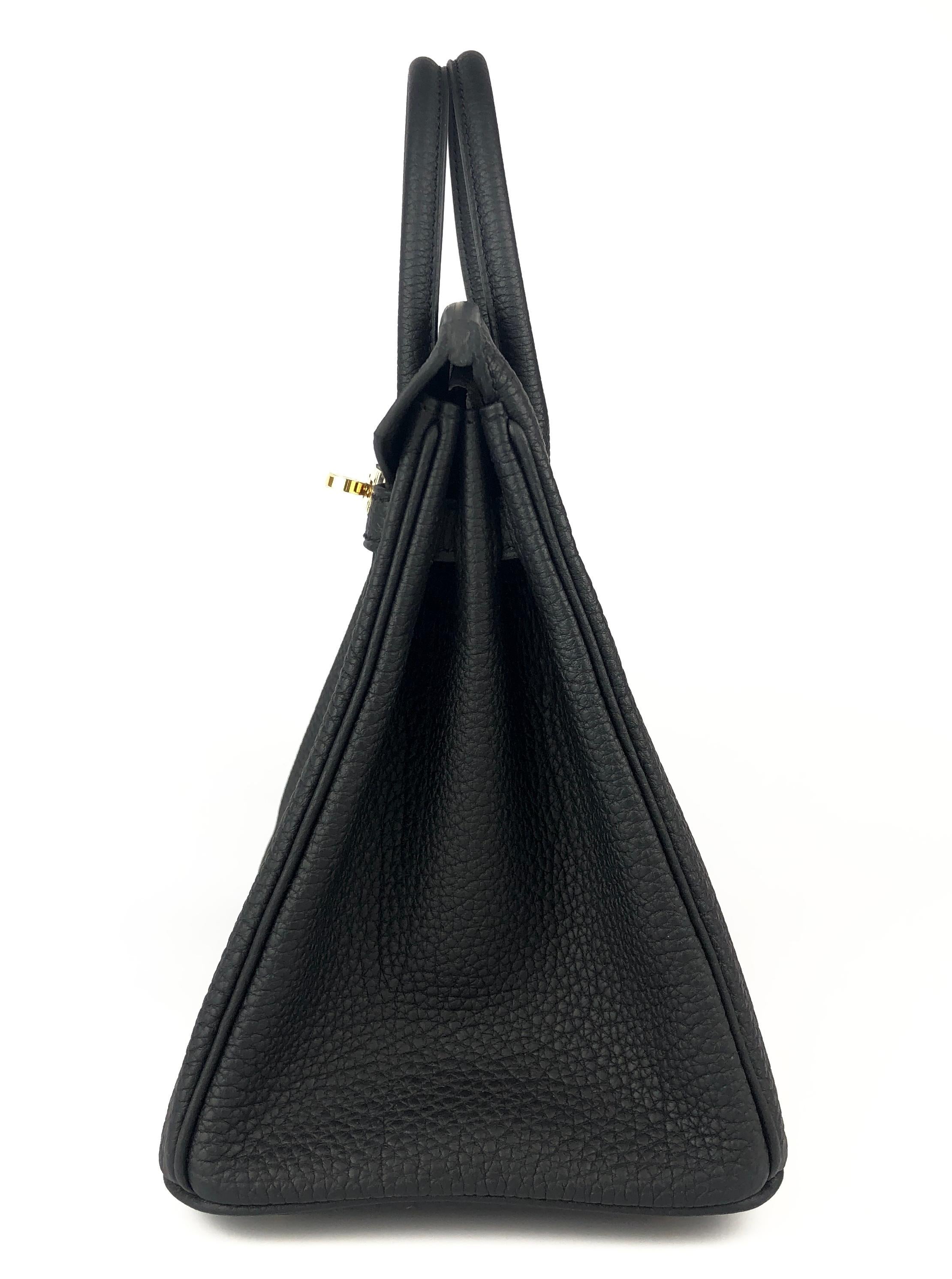 Hermes Birkin 25 Black Noir Togo Leather Handbag Gold Hardware 2022 5