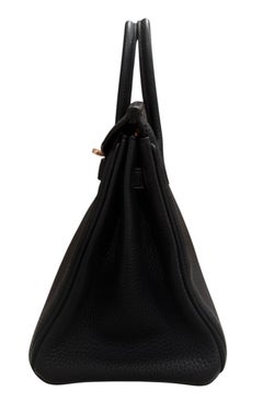 Hermès Birkin 25 black rose gold hardware