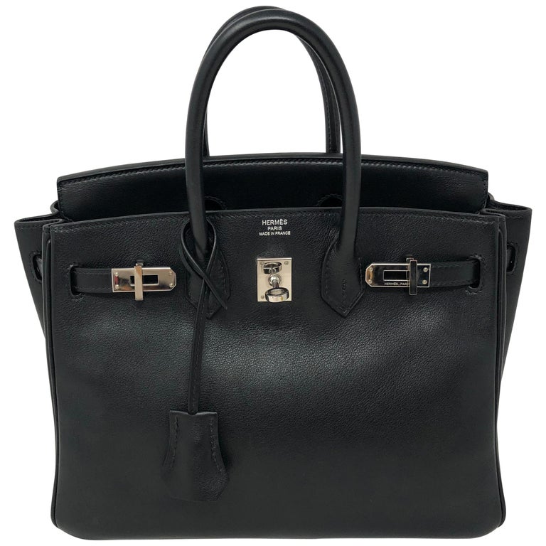 Hermes Birkin 25 Black Swift