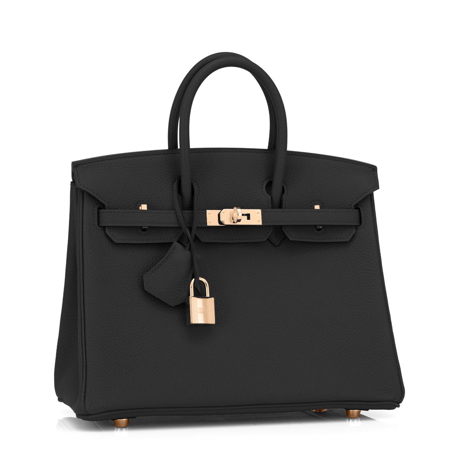 Hermes Birkin 25 Black Togo Rose Gold Hardware Bag Z Stamp, 2021
Rose Gold hardware is so rare in production; this is the most coveted combo for fall!
Brand New in Box. Store Fresh. Pristine Condition (with plastic on hardware) 
Just purchased from
