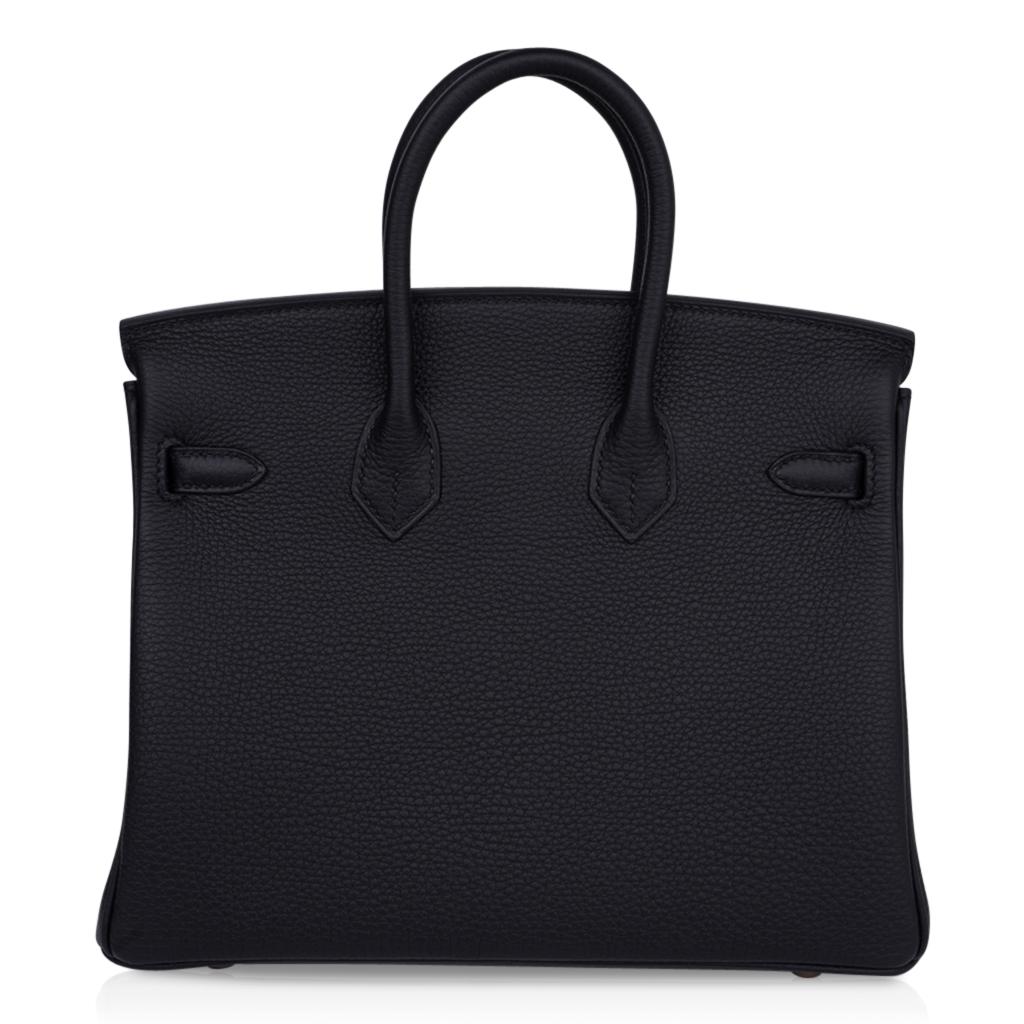 Hermes Birkin 25 Schwarz Togo Rose Gold Hardware Neu w/Kasten 5