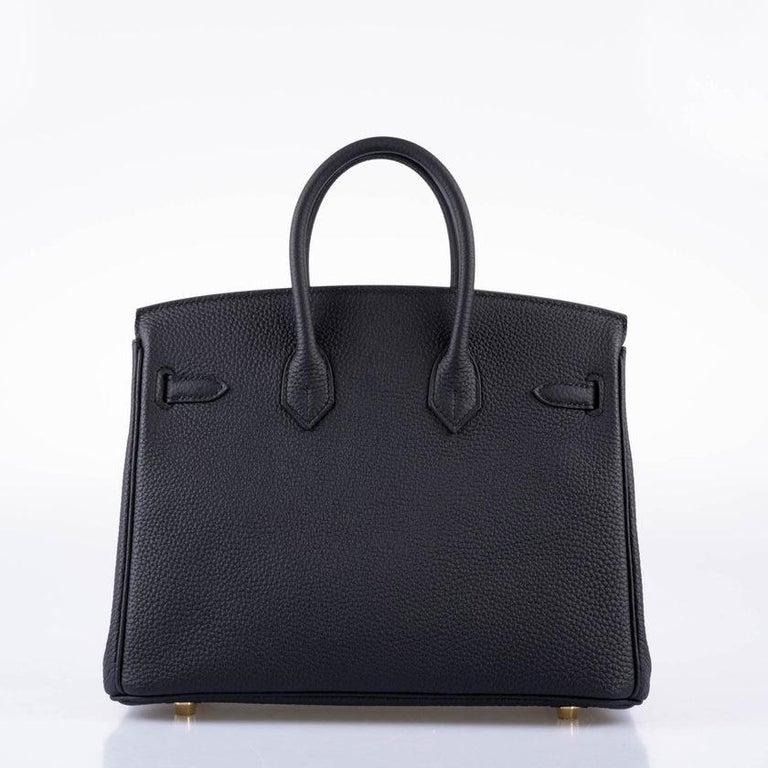Hermès Birkin 25 Black Togo with Gold Hardware Bag For Sale at