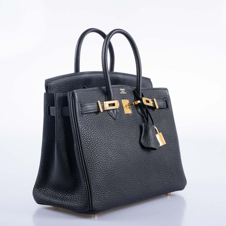 Hermès Birkin 25 Black Togo with Gold Hardware For Sale at 1stDibs