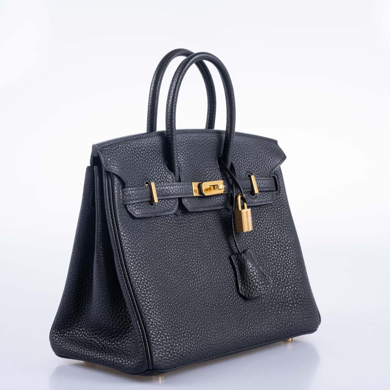 Hermès Birkin 25 Black Togo with Gold Hardware For Sale at 1stDibs