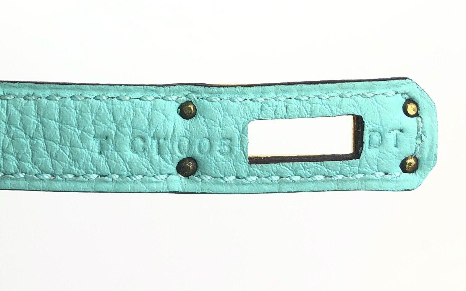 Hermes Birkin 25 Blue Atoll Tiffany Blue Togo Leather Gold Hardware 2