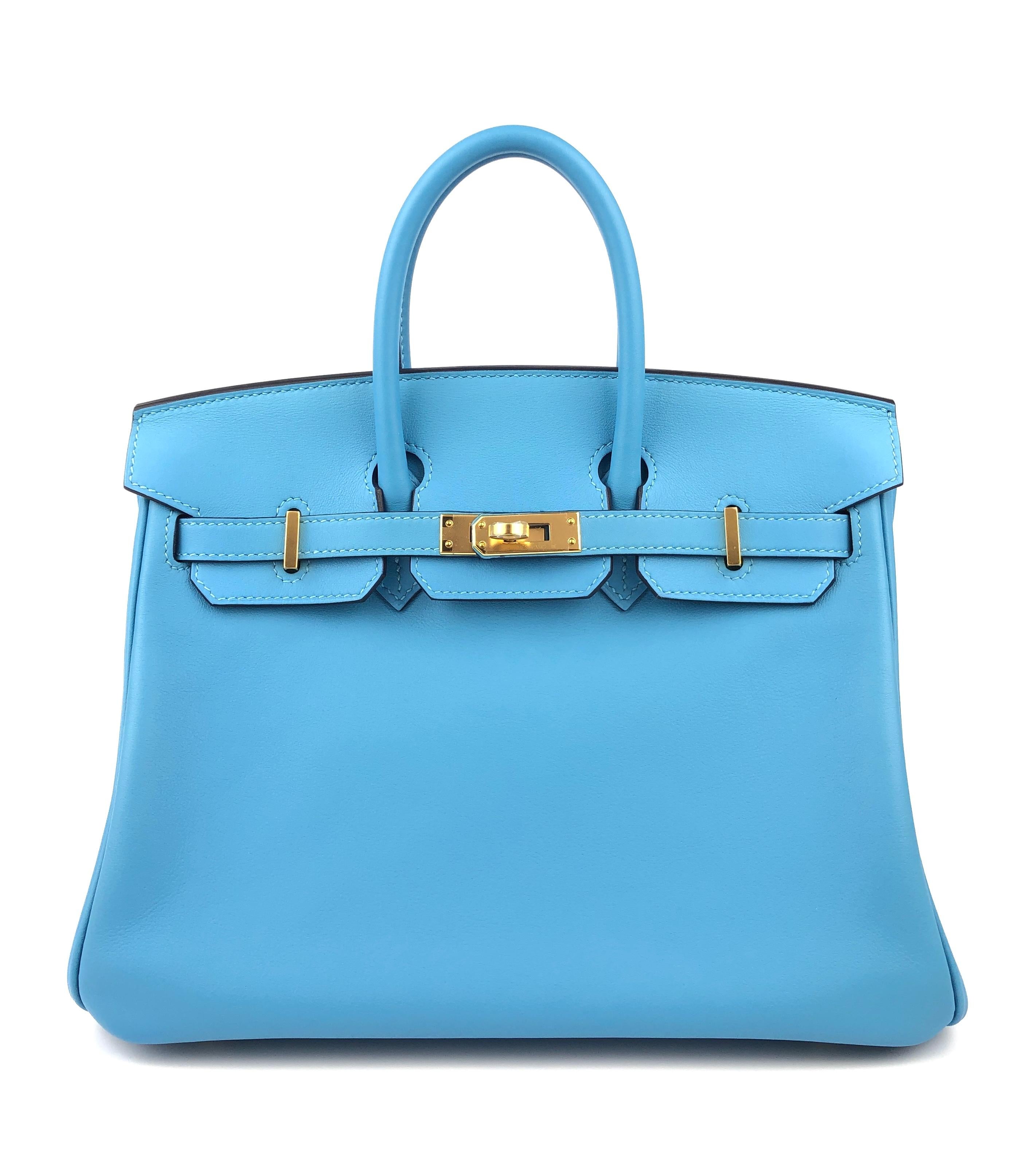 ery Rare and the Only ONE on eBay! Hermes Birkin 25 Bleu du Nord Leather Gold Hardware. As New with Plastic on Hardware and feet, perfect corners and structure. 

Shop With Confidence from Lux Addicts. Authenticity Guaranteed!