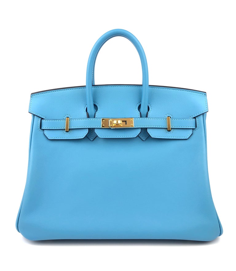 ery Rare and the Only ONE on eBay! Hermes Birkin 25 Bleu du Nord Leather Gold Hardware. As New with Plastic on Hardware and feet, perfect corners and structure. 

Shop With Confidence from Lux Addicts. Authenticity Guaranteed!