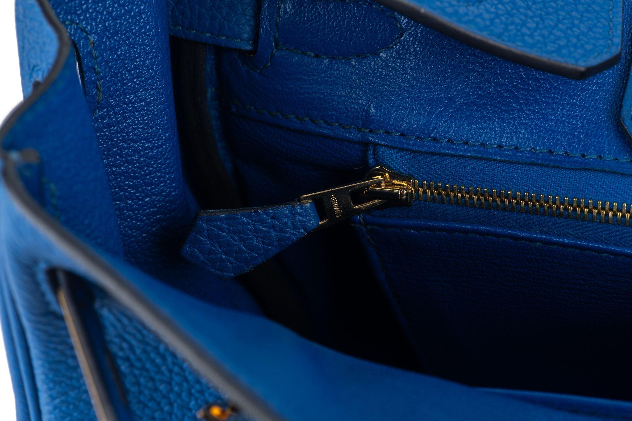 Hermès Birkin 25 Blue Electrique Togo For Sale 6