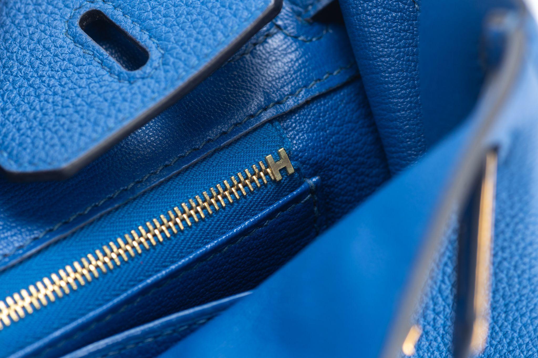 Hermès Birkin 25 Blue Electrique Togo For Sale 7