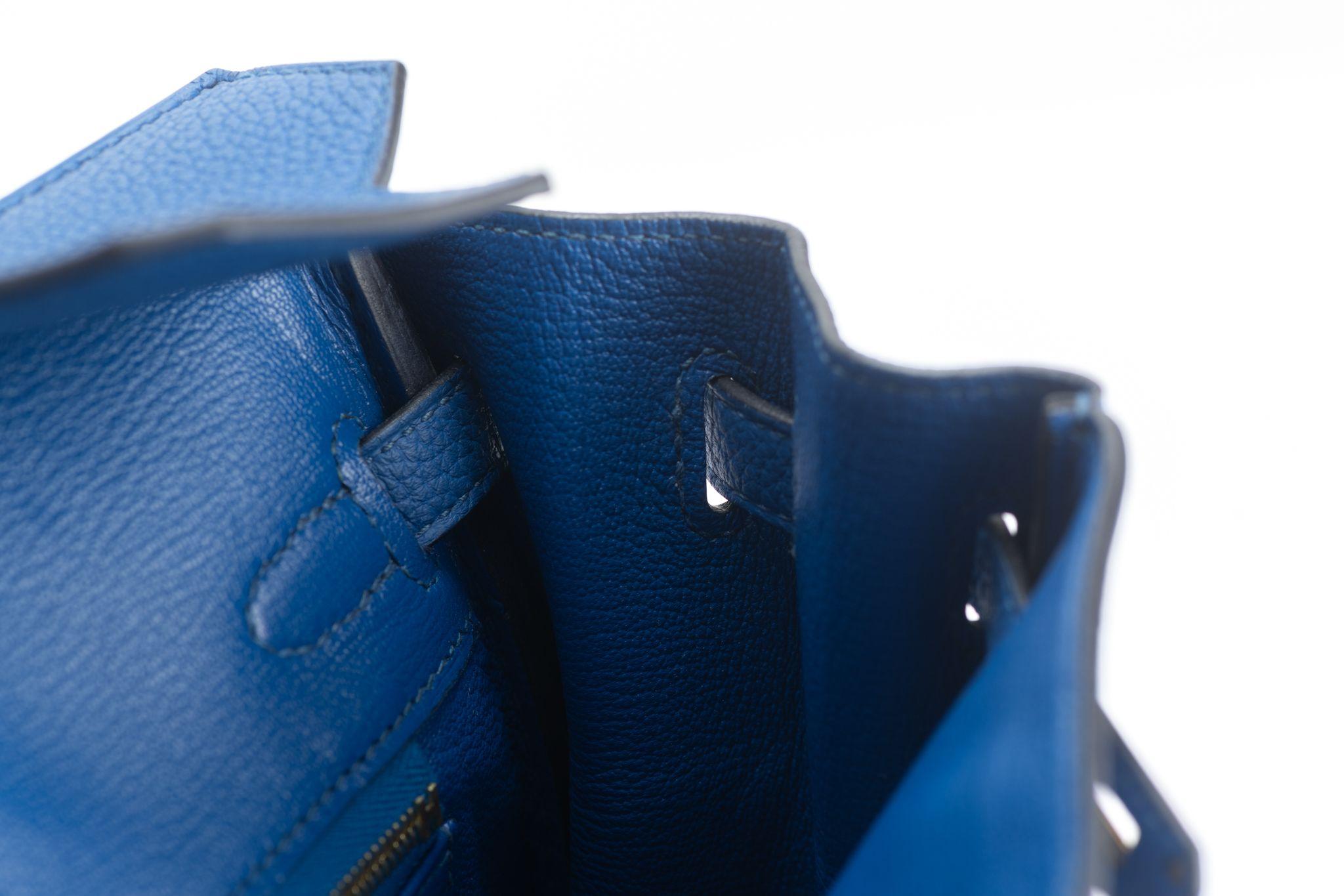 Hermès Birkin 25 Blue Electrique Togo For Sale 8