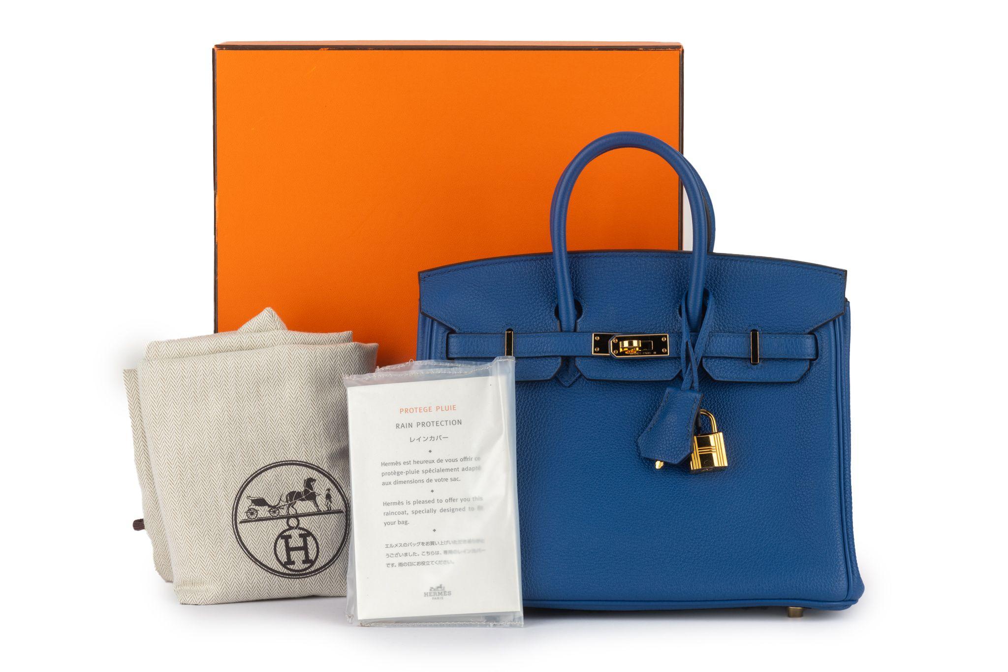 Hermès Birkin 25 Blue Electrique Togo For Sale 11
