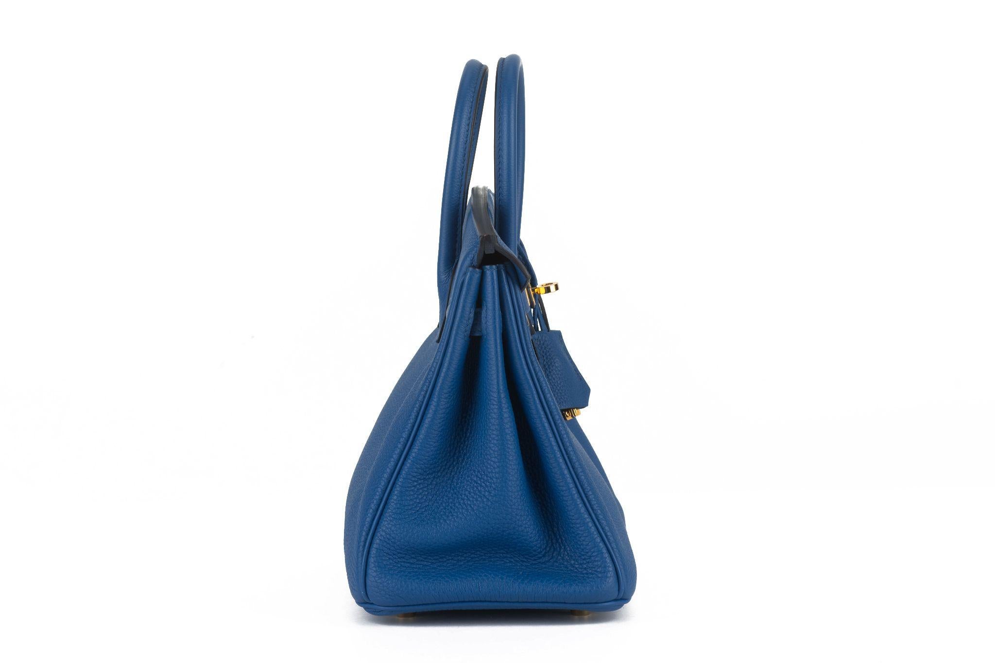 Hermès Birkin 25 Blue Electrique Togo In Excellent Condition For Sale In West Hollywood, CA