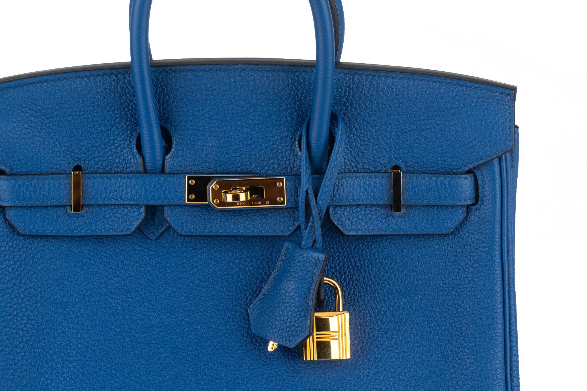 Hermès Birkin 25 Blue Electrique Togo For Sale 2
