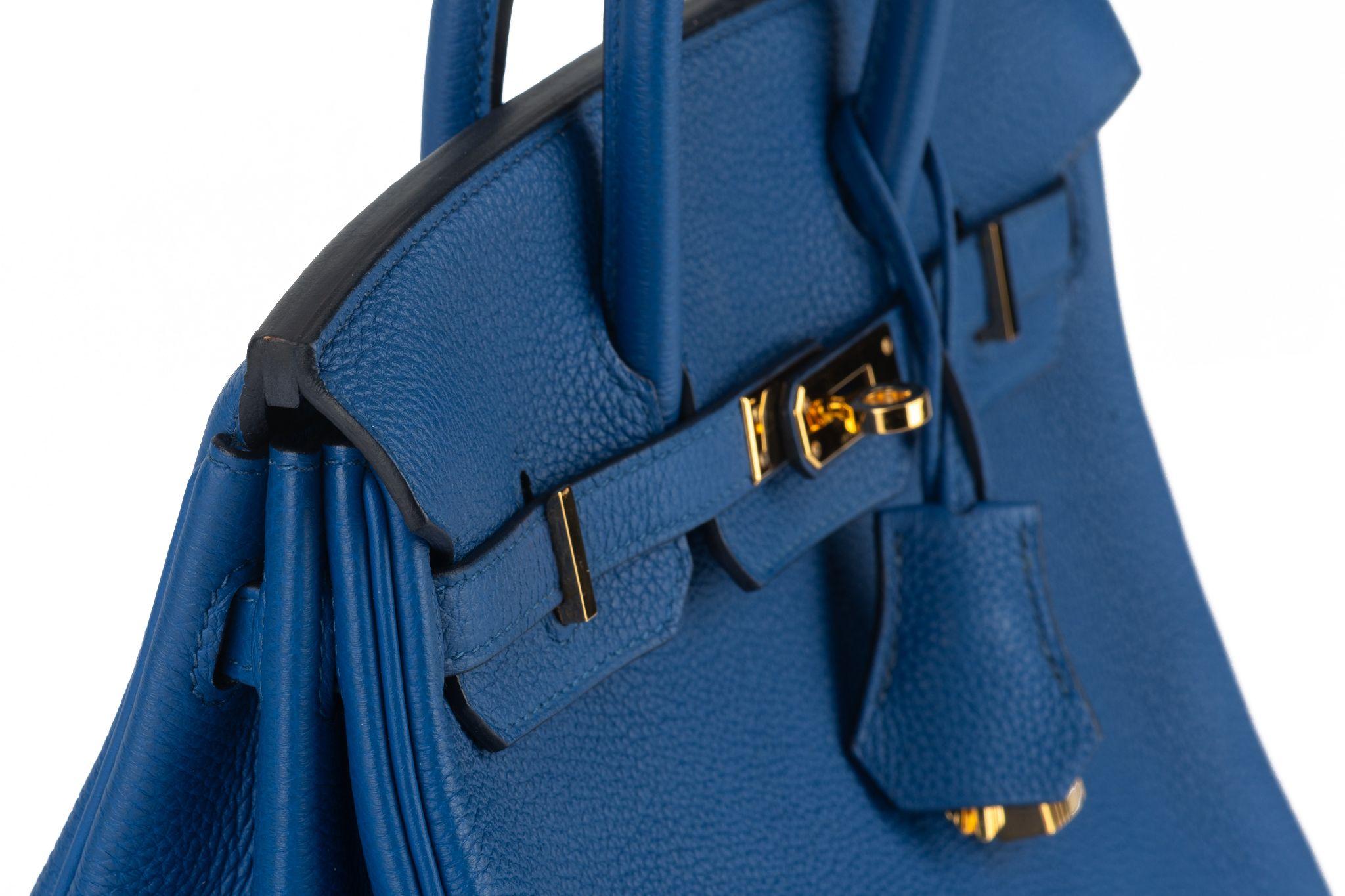 Hermès Birkin 25 Blue Electrique Togo For Sale 3